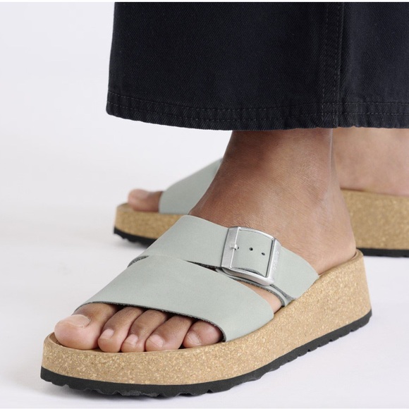 New Papillio by Birkenstock Almina Nubuck Leather Platform Sandal - - Picture 2 of 11